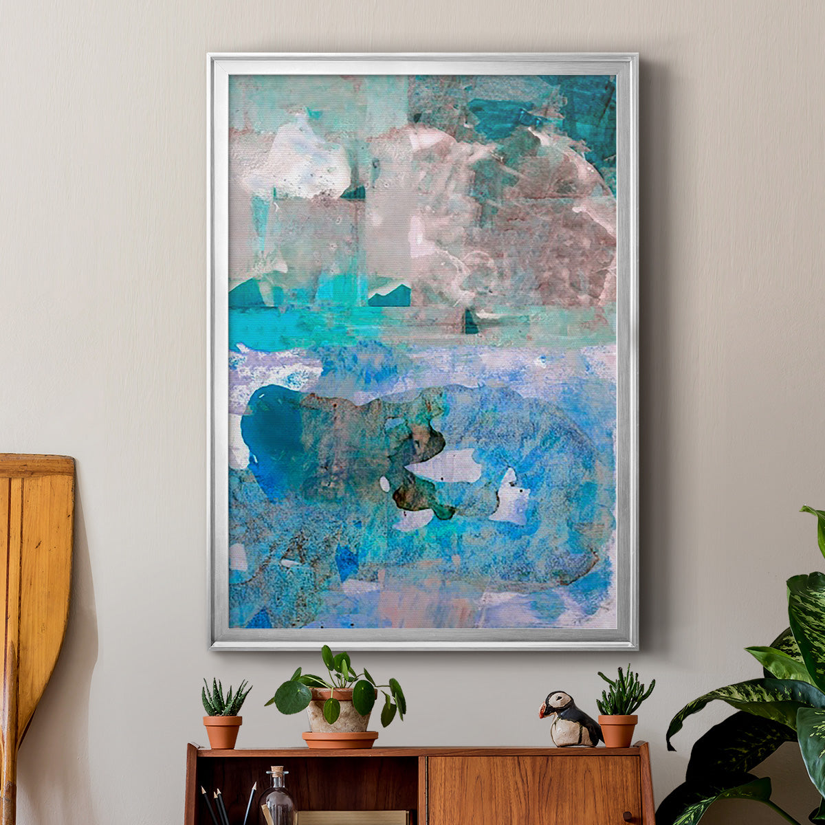 Impasto IV - Modern Framed Canvas Print