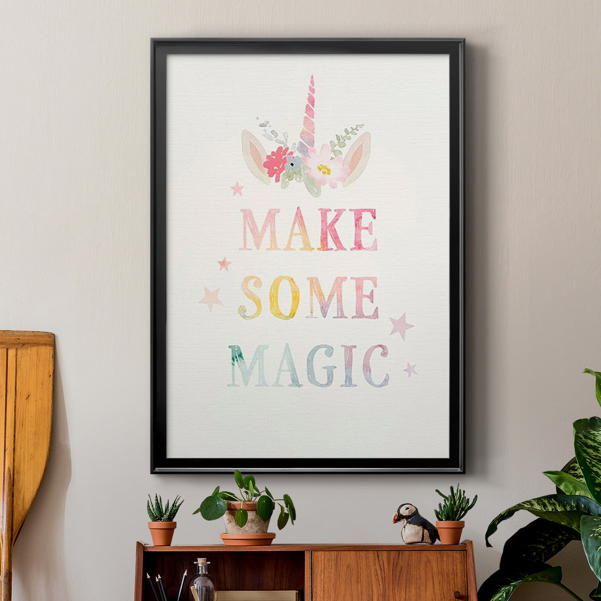 Sweet Unicorn IV - Modern Framed Canvas Print