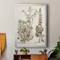 Sepia Botanical Journal IV - Modern Framed Canvas Print