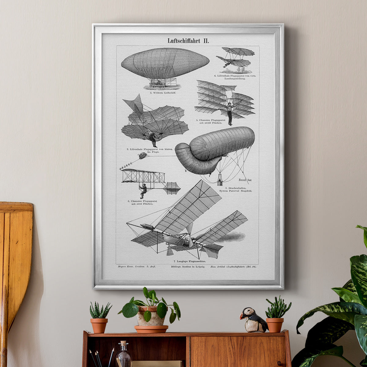 Industrial Flight - Modern Framed Canvas Print