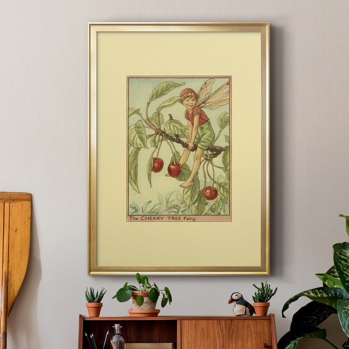 The Cherry Tree Fairy - Modern Framed Canvas Print