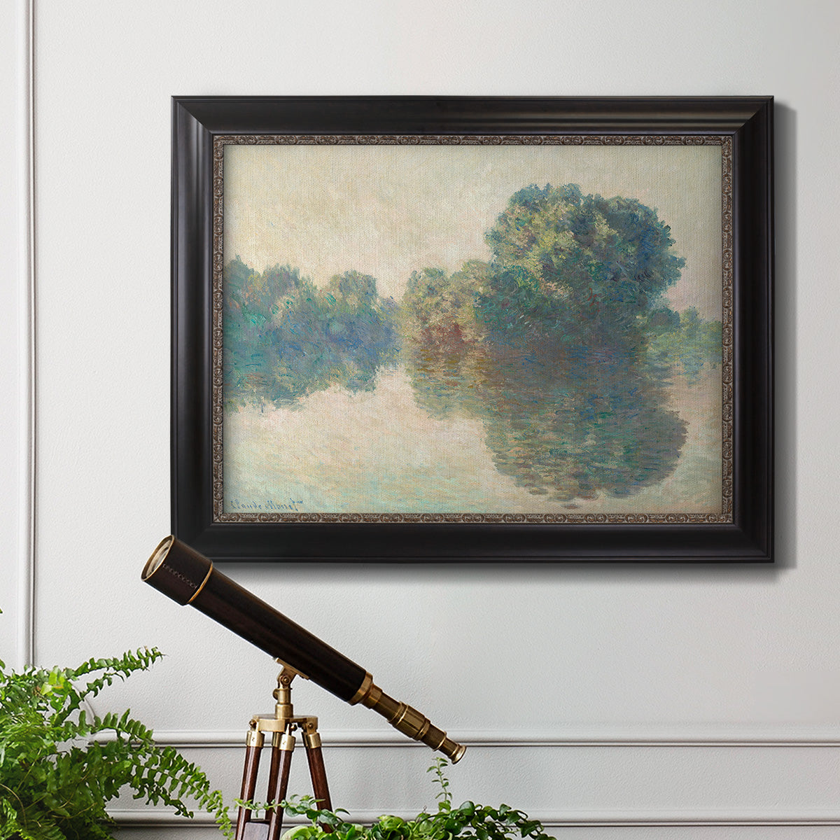 The Seine at Giverny - Ornate Framed Canvas Print