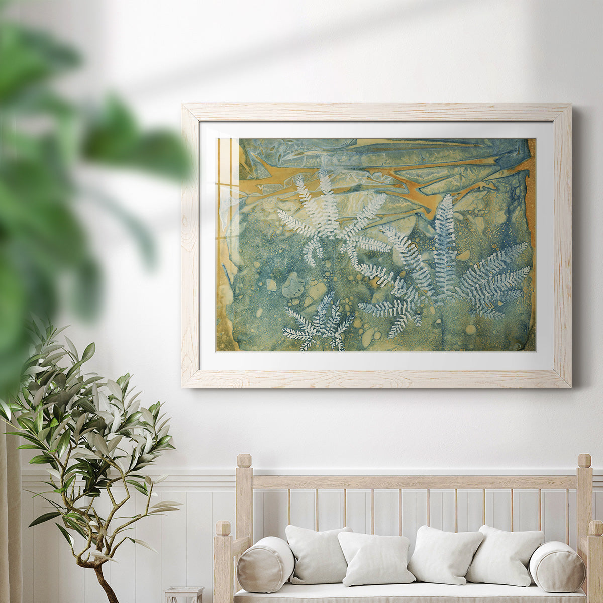 Floating Ferns - Barnwood Framed Art Print