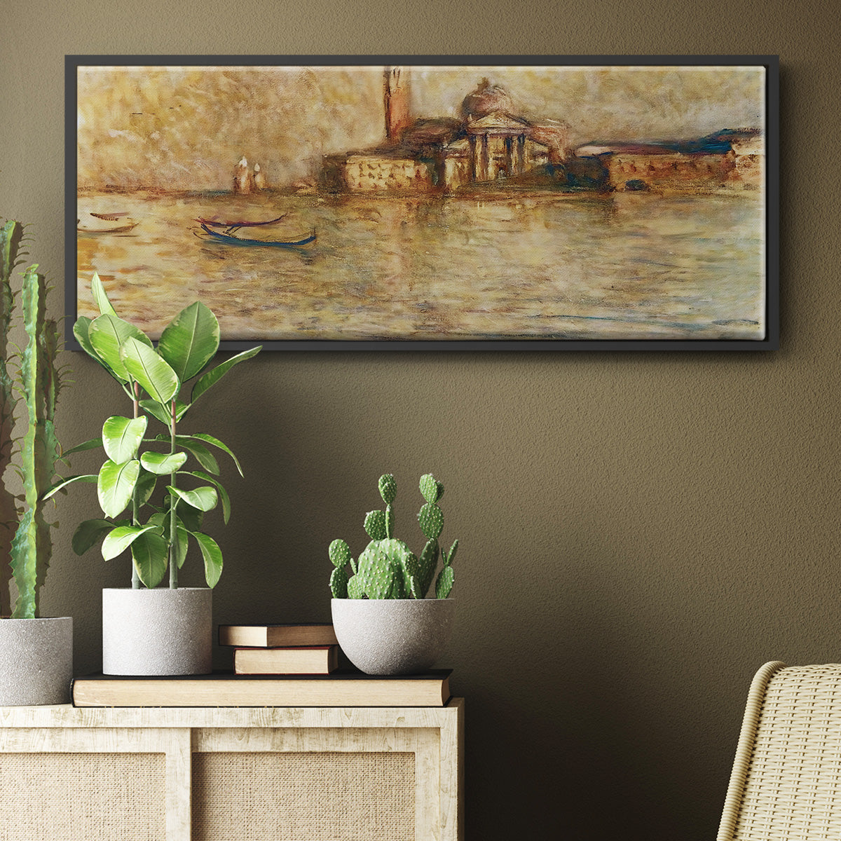 Venice, San Giorgio Maggiore, 1908 - Floater Framed Canvas Print
