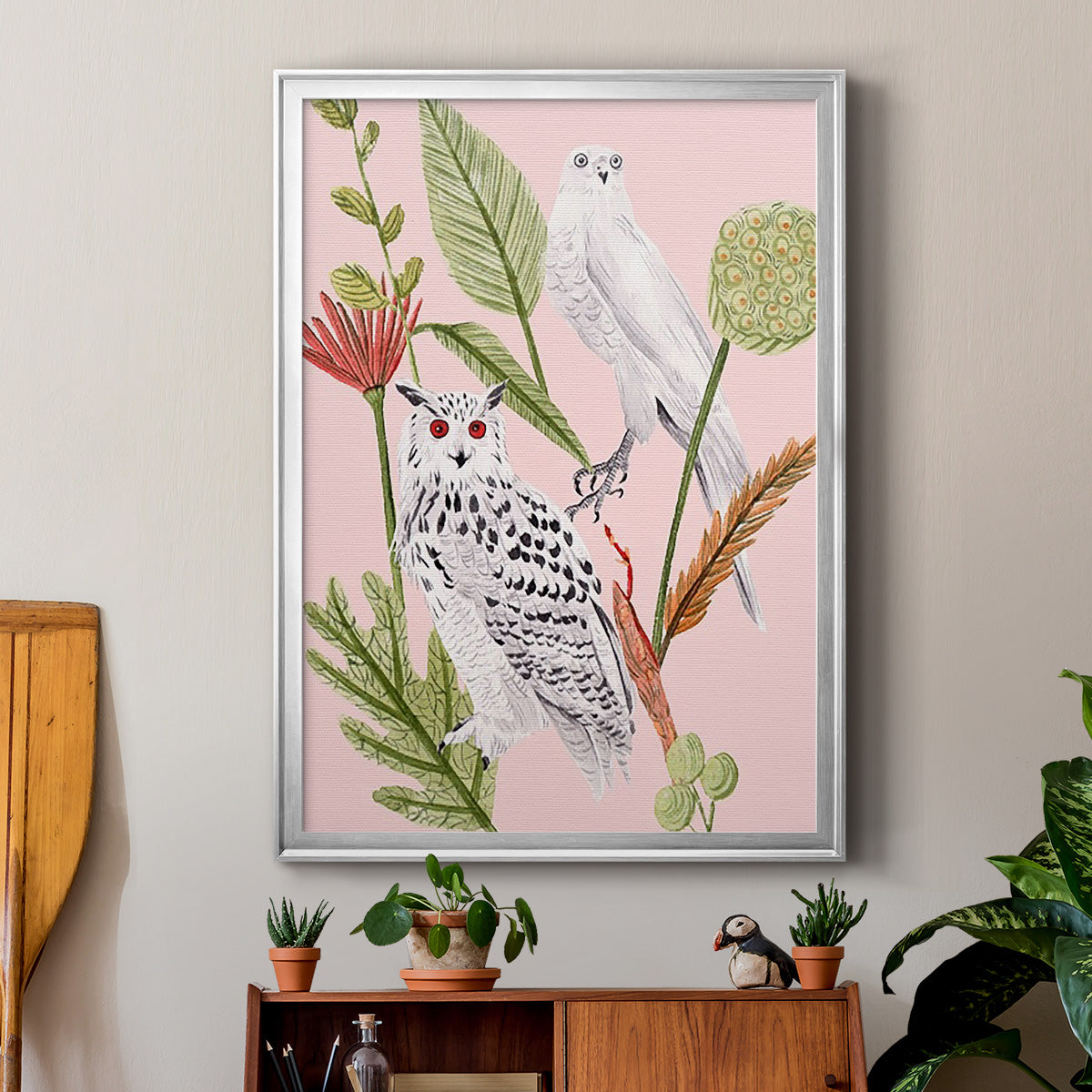 Birds in Motion V - Modern Framed Canvas Print