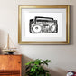 Boombox Sketch Premium Framed Print - Ready to Hang