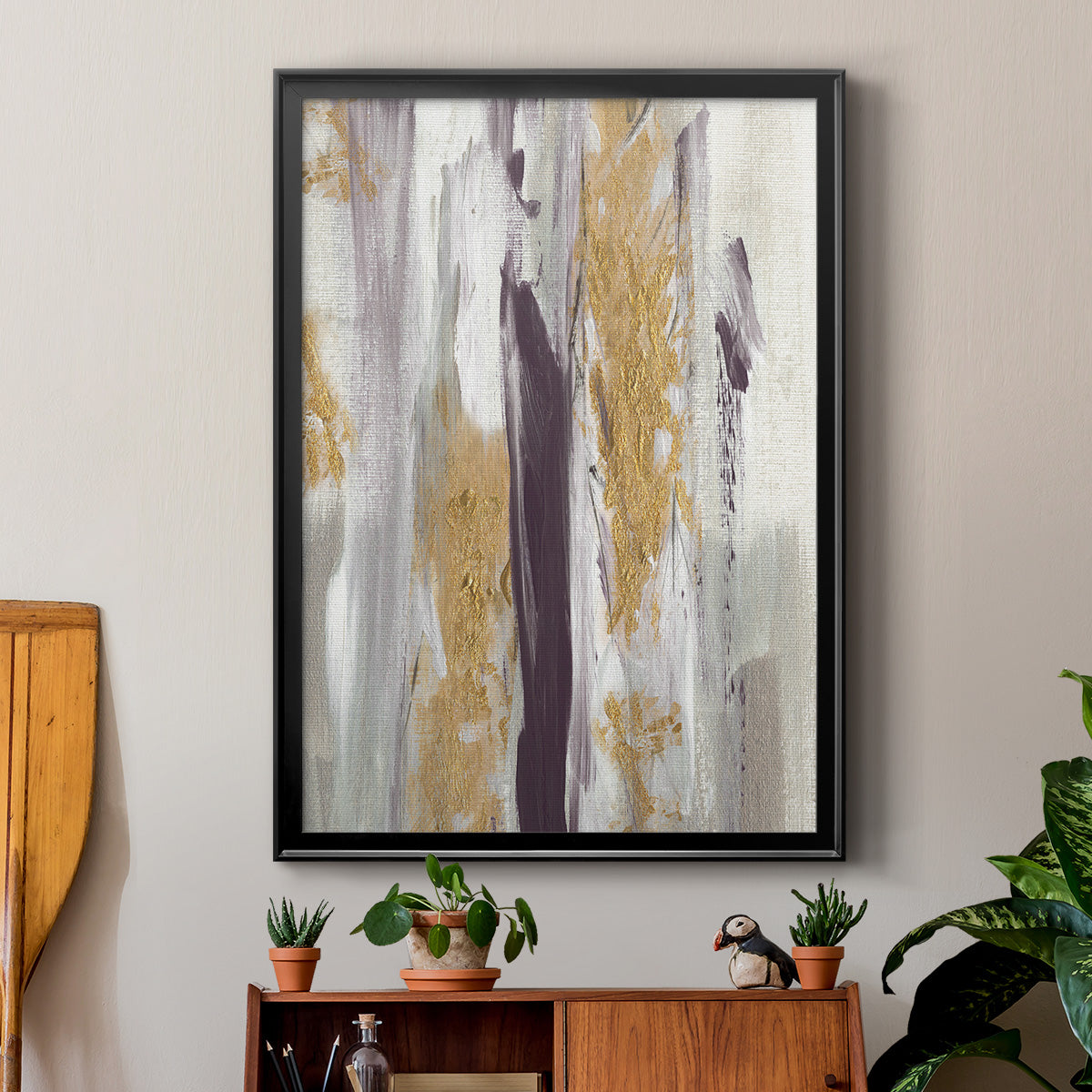 Tumultuous Amethyst II - Modern Framed Canvas Print