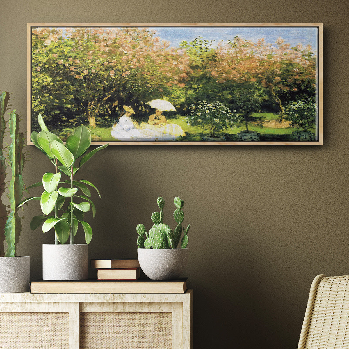 The Garden, 1872 - Floater Framed Canvas Print