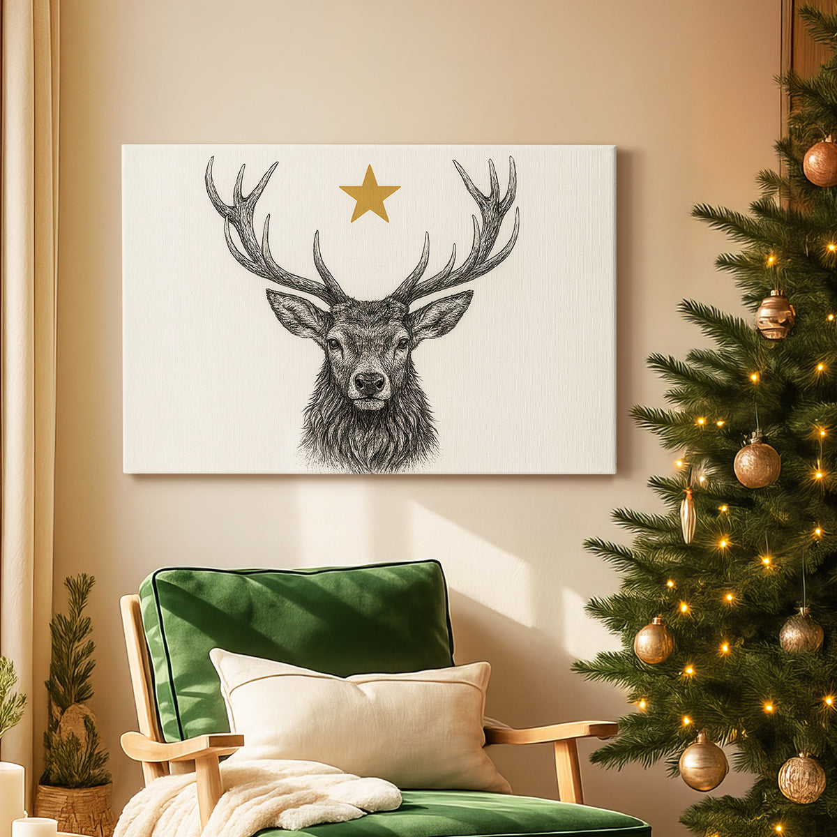 Hearth of Frostlit Carol - Canvas Art Print