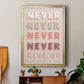 Never Give Up - Modern Framed Canvas Print