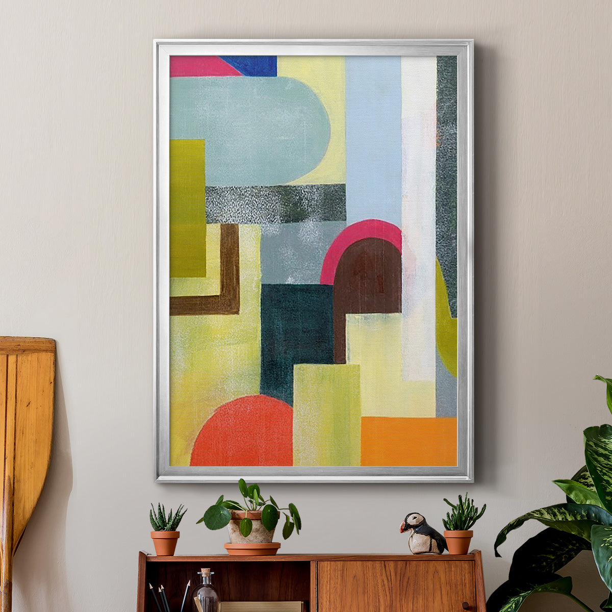 City of Rainbows I - Modern Framed Canvas Print