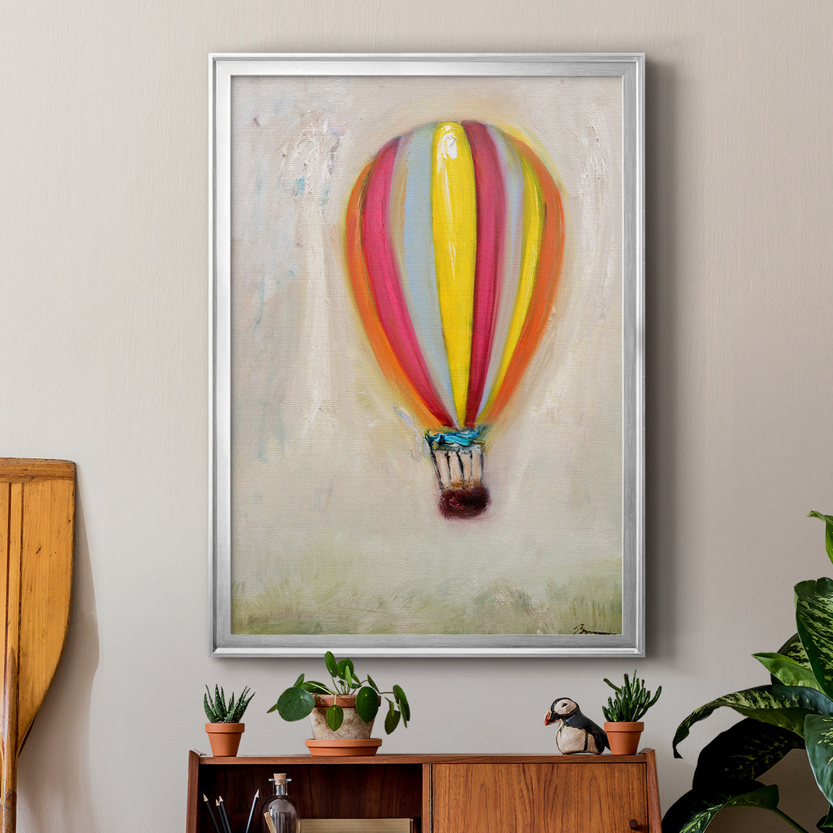Lucky Hot Air Balloon -  Framed Canvas Print