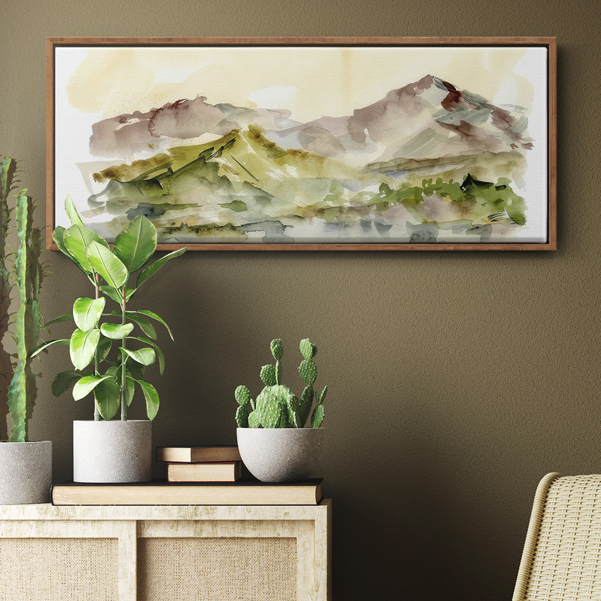 Plum Ridge II - Floater Framed Canvas Print