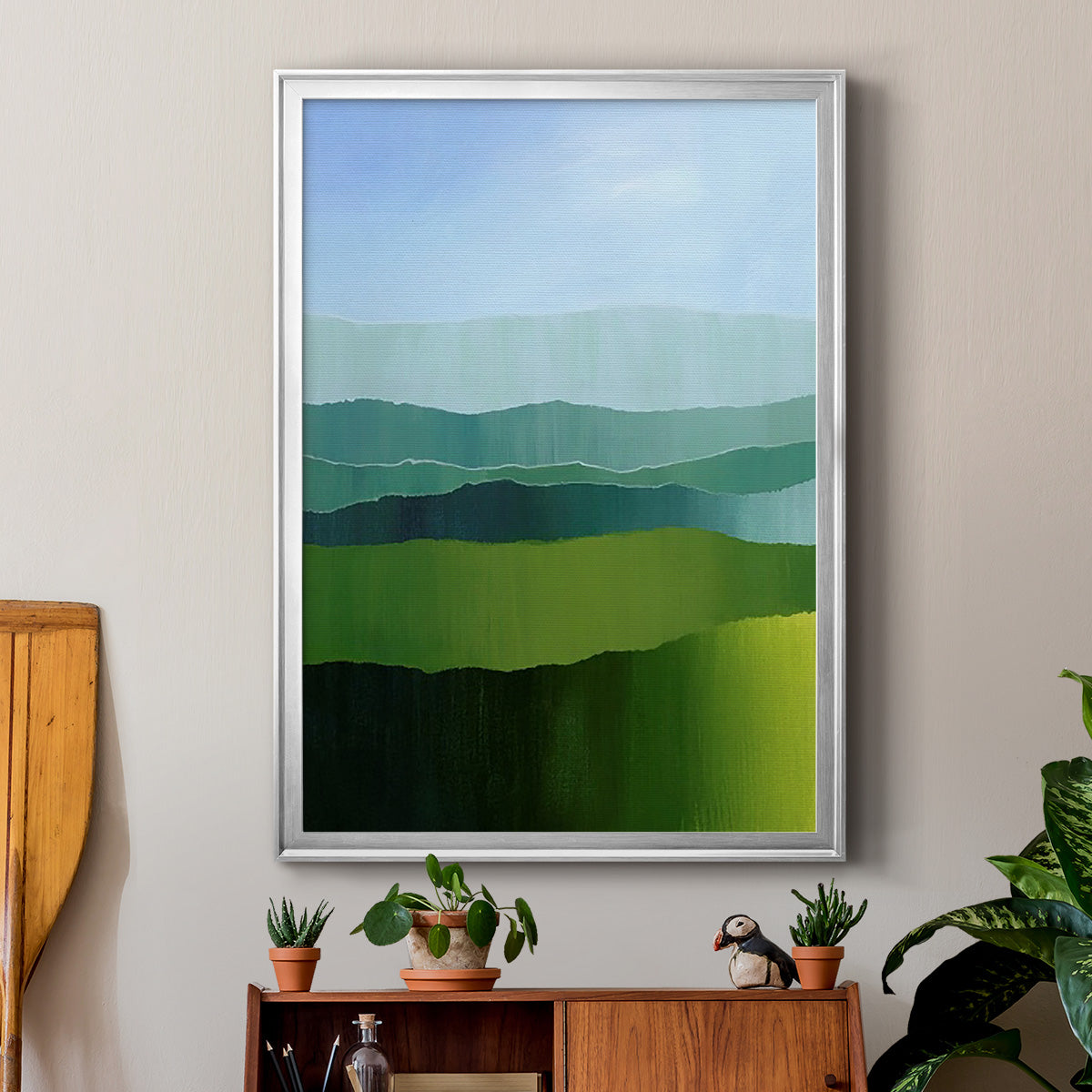 Blue Ridge Fade I - Modern Framed Canvas Print