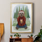 Lumberjack Bear Latte - Modern Framed Canvas Print