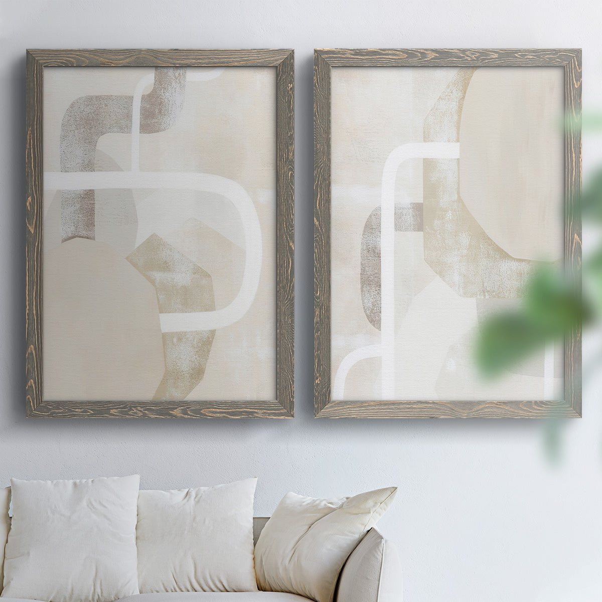 Quiet Affection I - Premium Framed Canvas 2 Piece Set - Ready to Hang