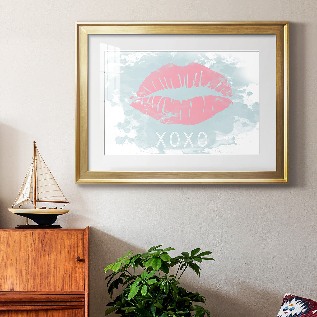 XOXO in Color - Modern Framed Art Print