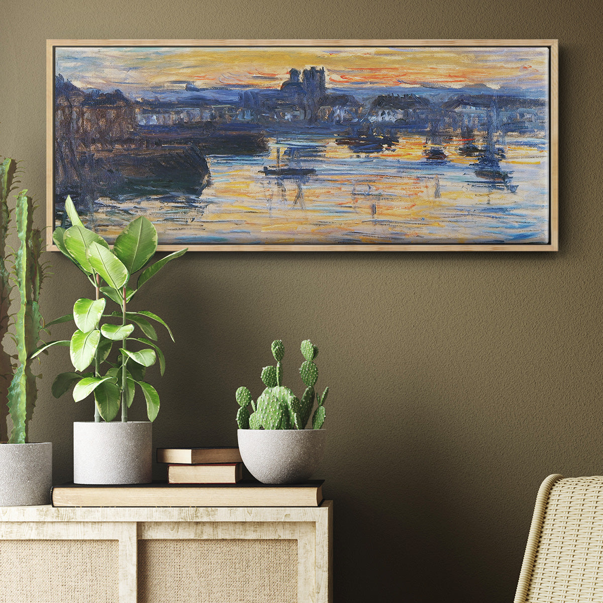 The Port of Dieppe, Evening, 1882 - Floater Framed Canvas Print