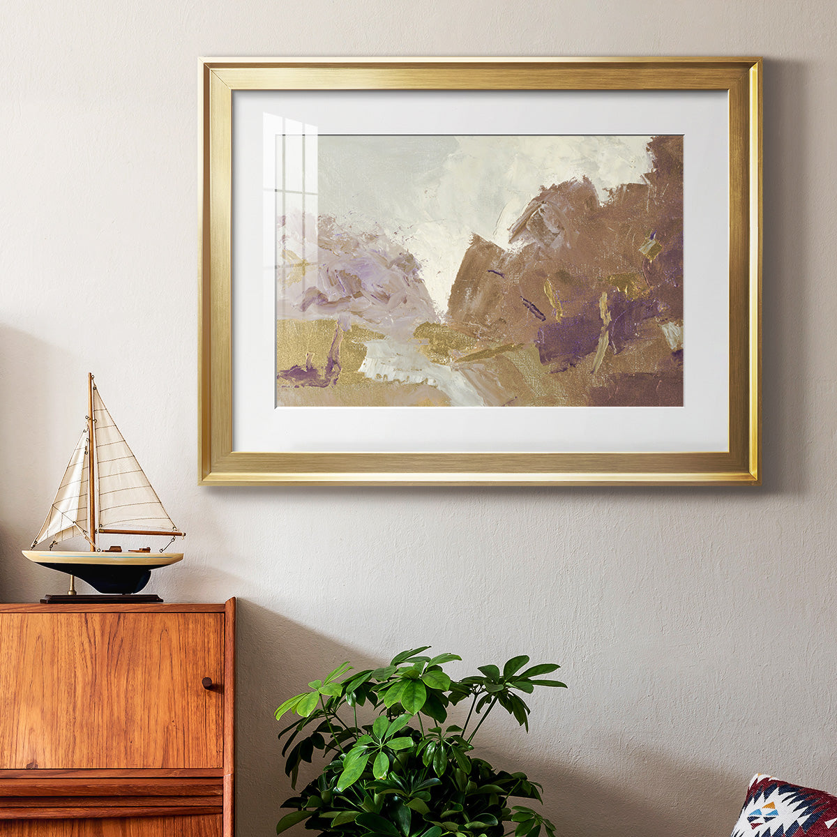 Fall Clearing Variation 2 - Modern Framed Art Print