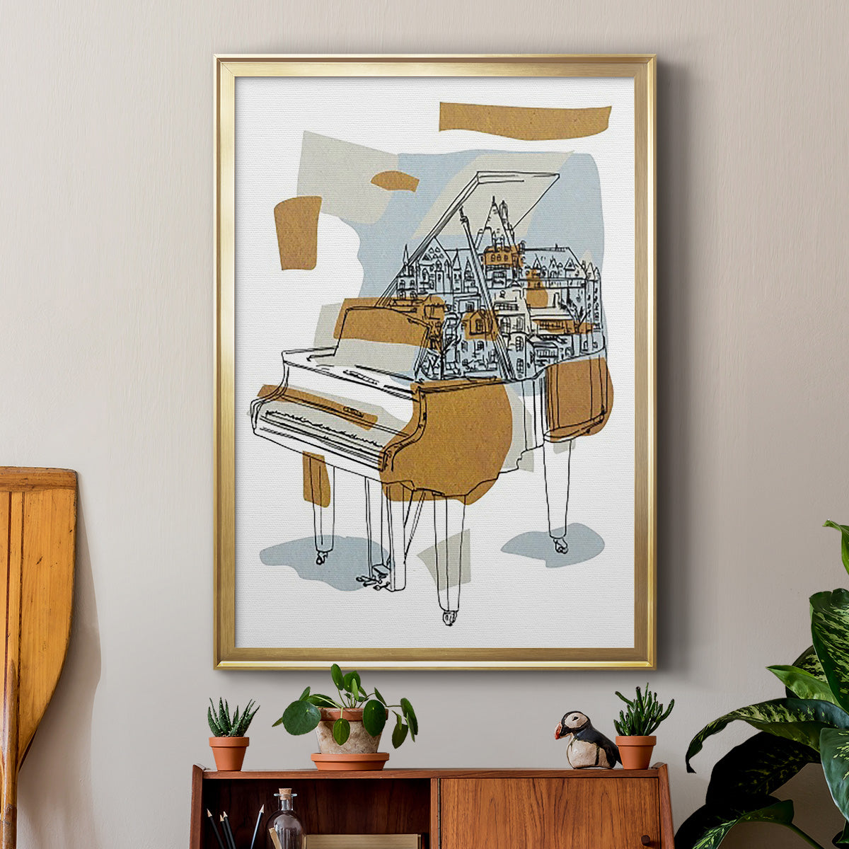 Rehearsal I - Modern Framed Canvas Print