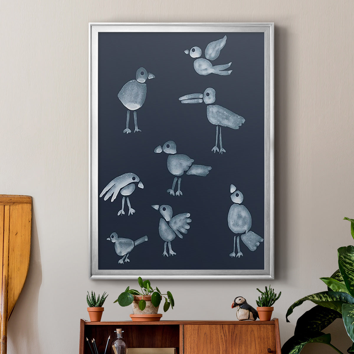 Flock I - Modern Framed Canvas Print