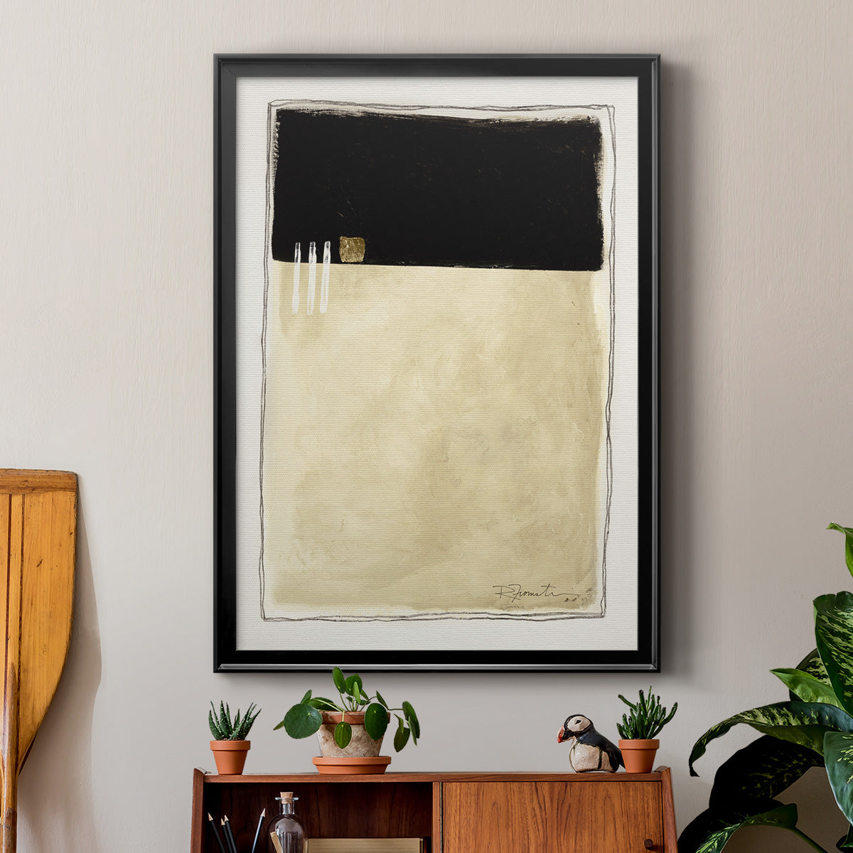 Inner Musing II - Modern Framed Canvas Print