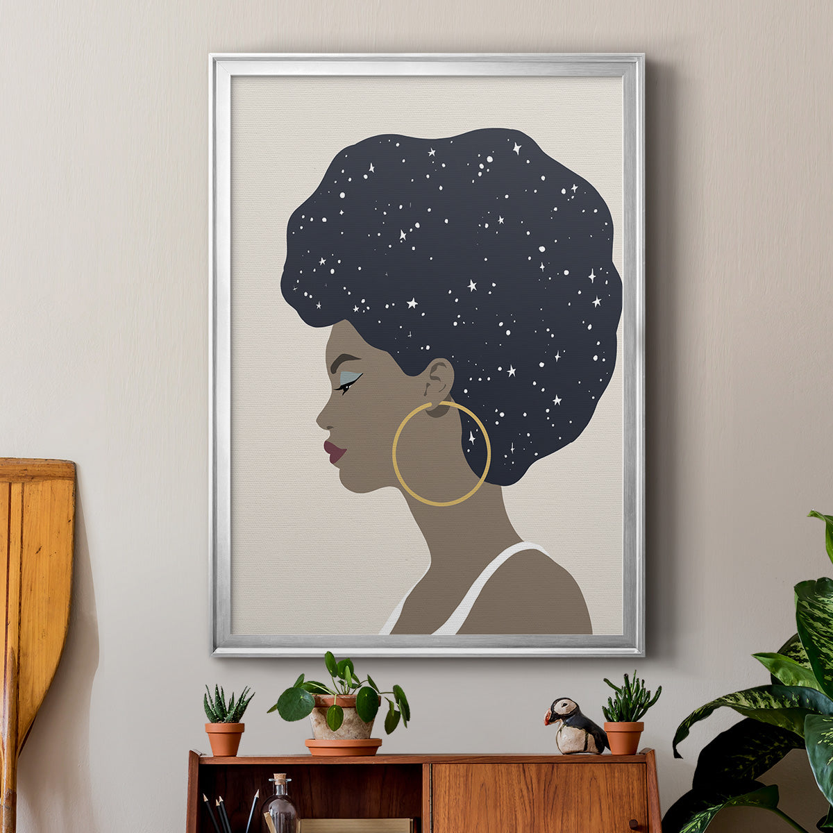 Heavenly Hair I - Modern Framed Canvas Print