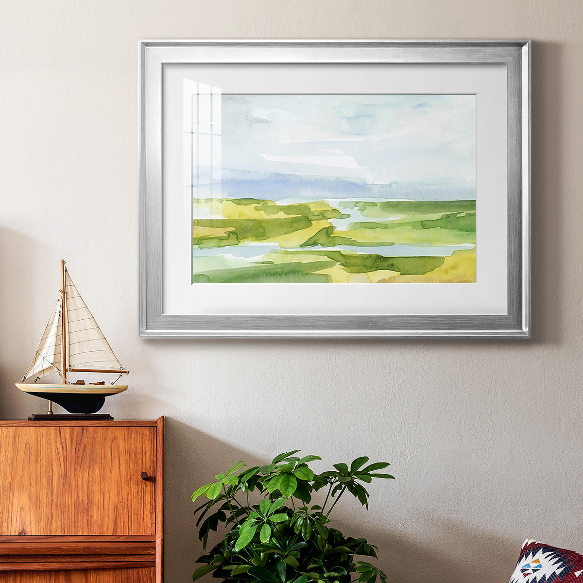 Watery Lowlands III Premium Framed Print - Ready to Hang