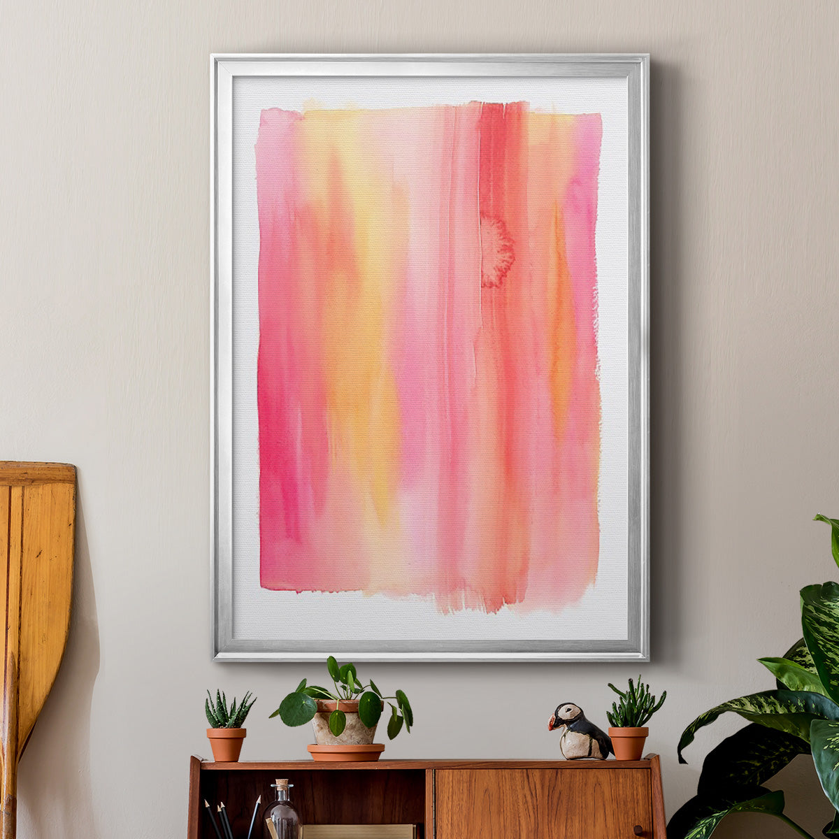 Summer Sherbet Wash I - Modern Framed Canvas Print