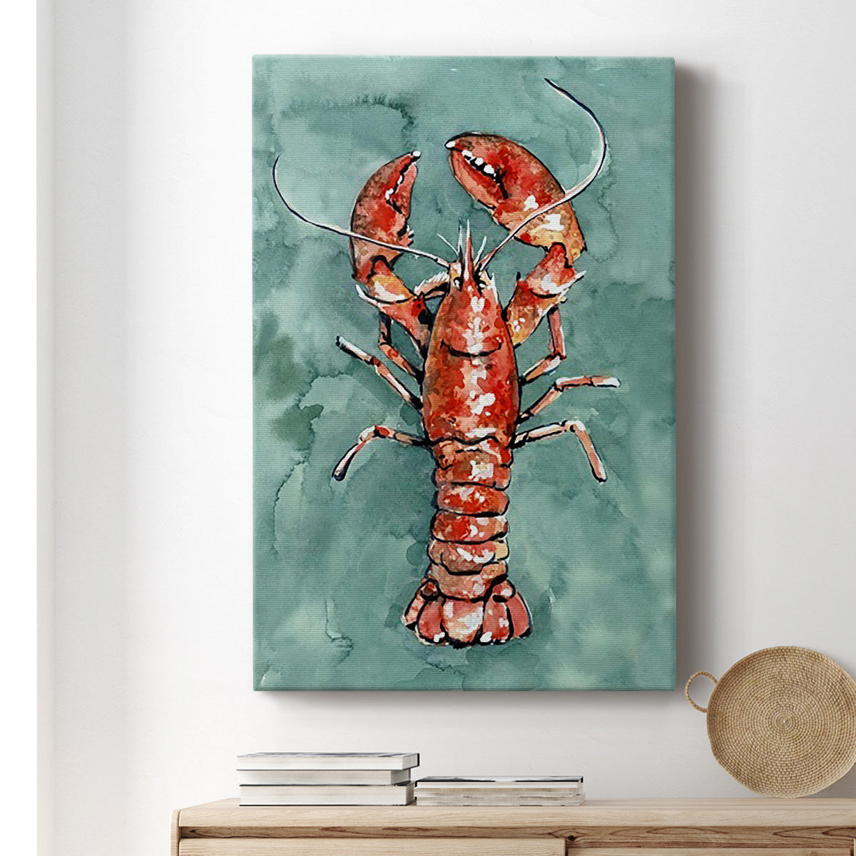 Aquatic Lobster I Premium Gallery Wrapped Canvas - Ready to Hang