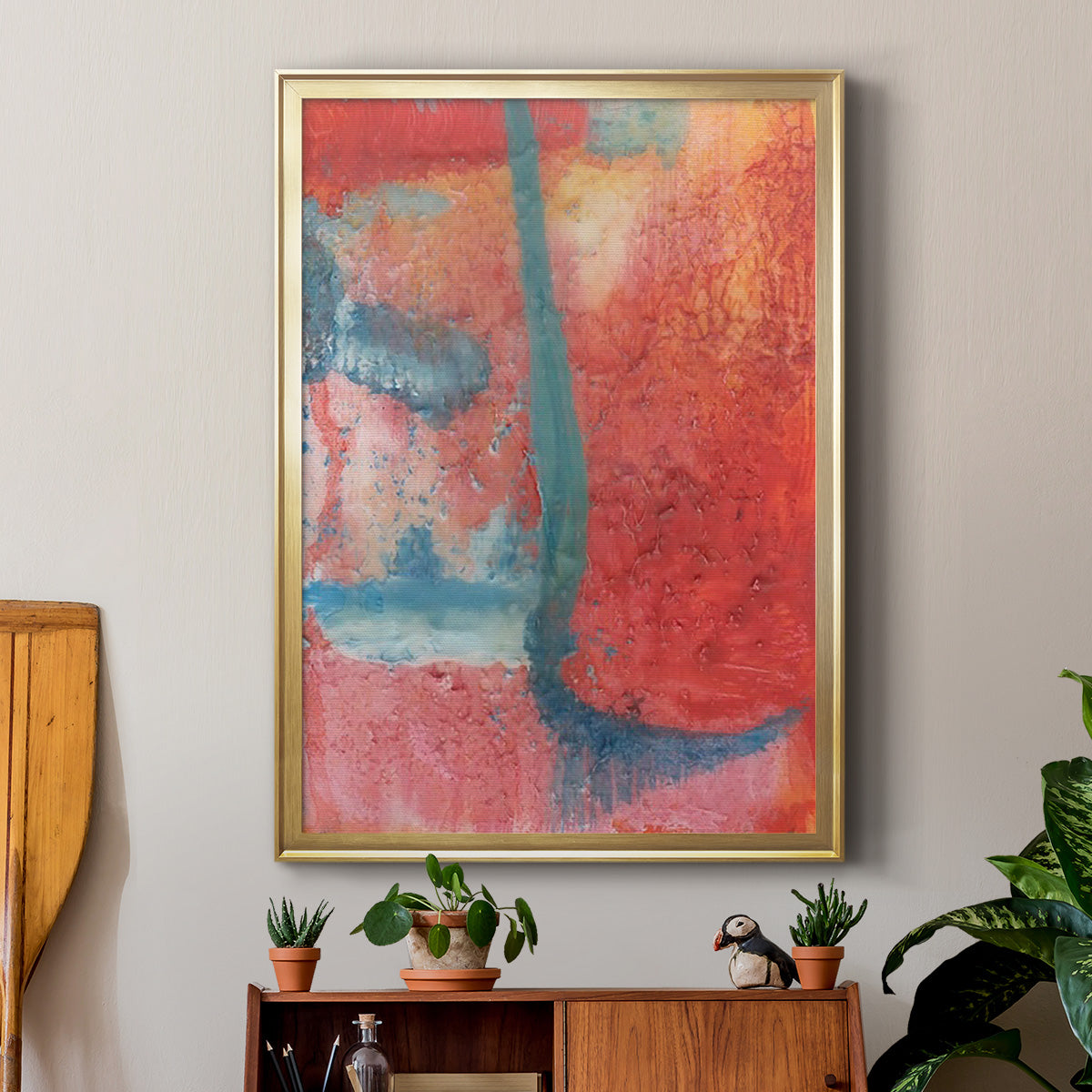 Spring Step II - Modern Framed Canvas Print