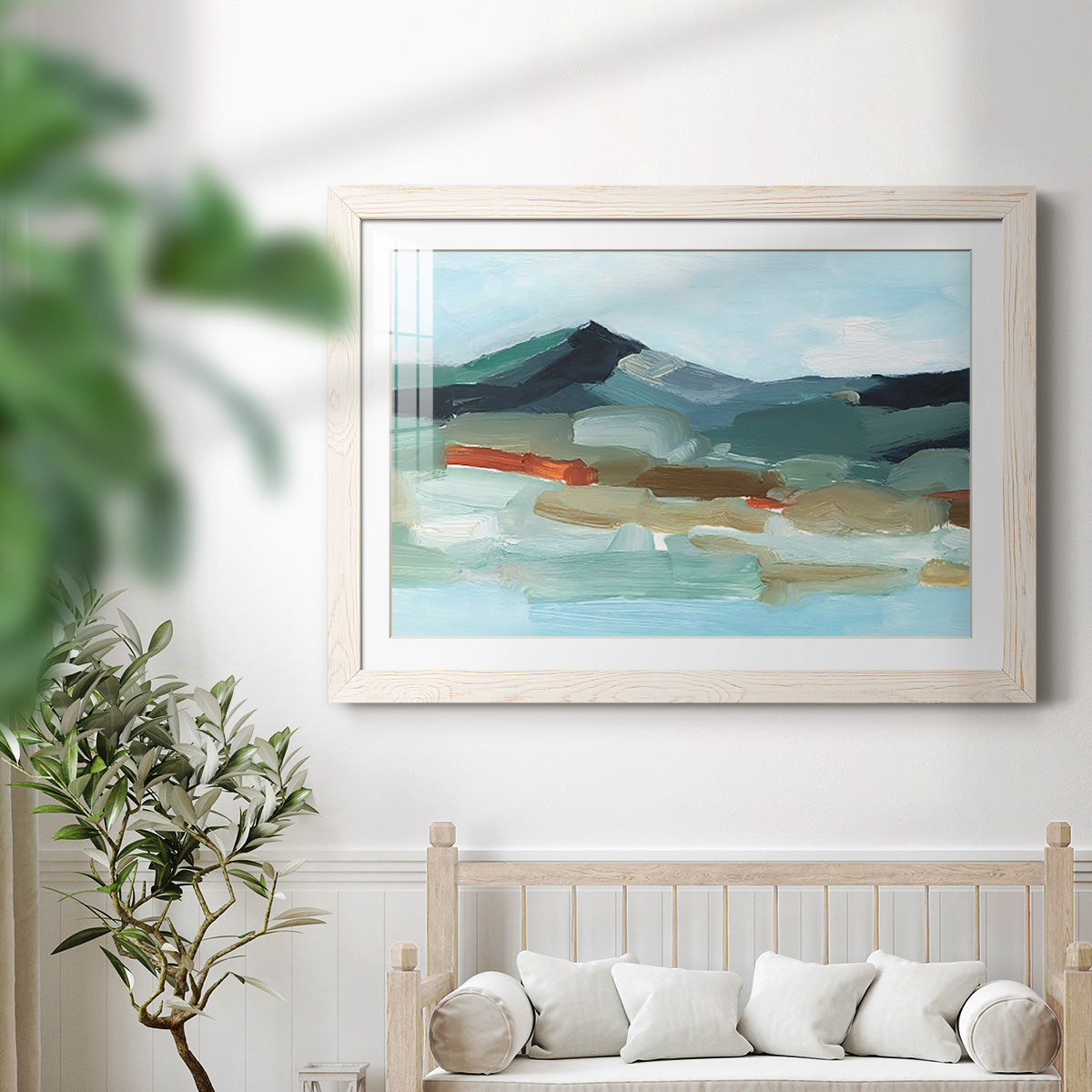 Autumn Mountains I - Barnwood Framed Art Print