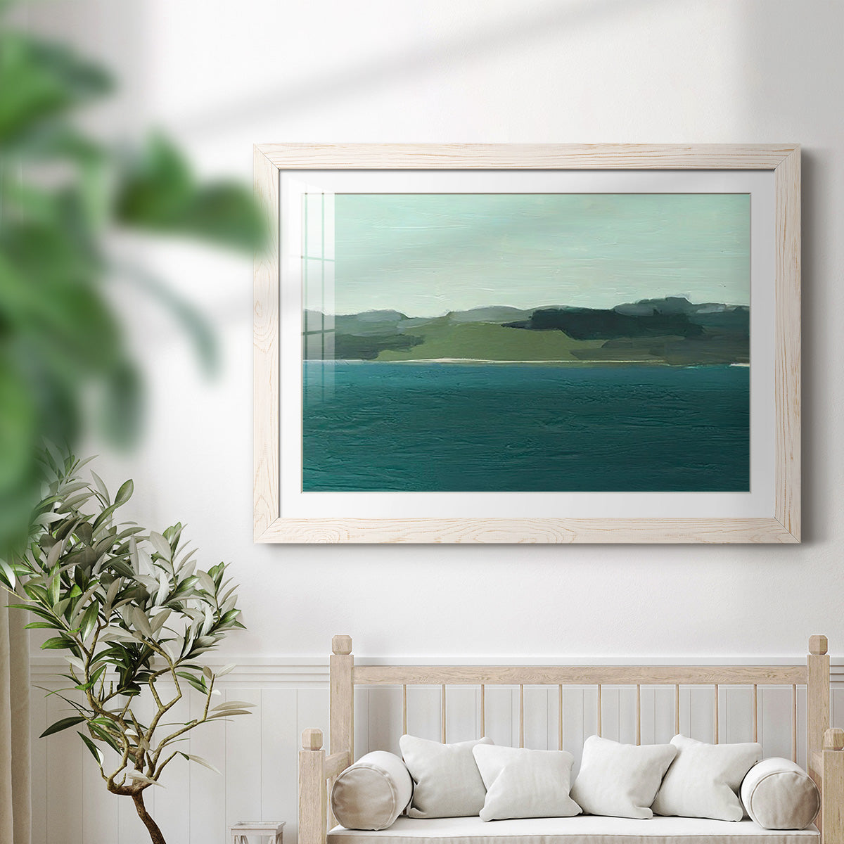 Calming Lake View I - Barnwood Framed Art Print