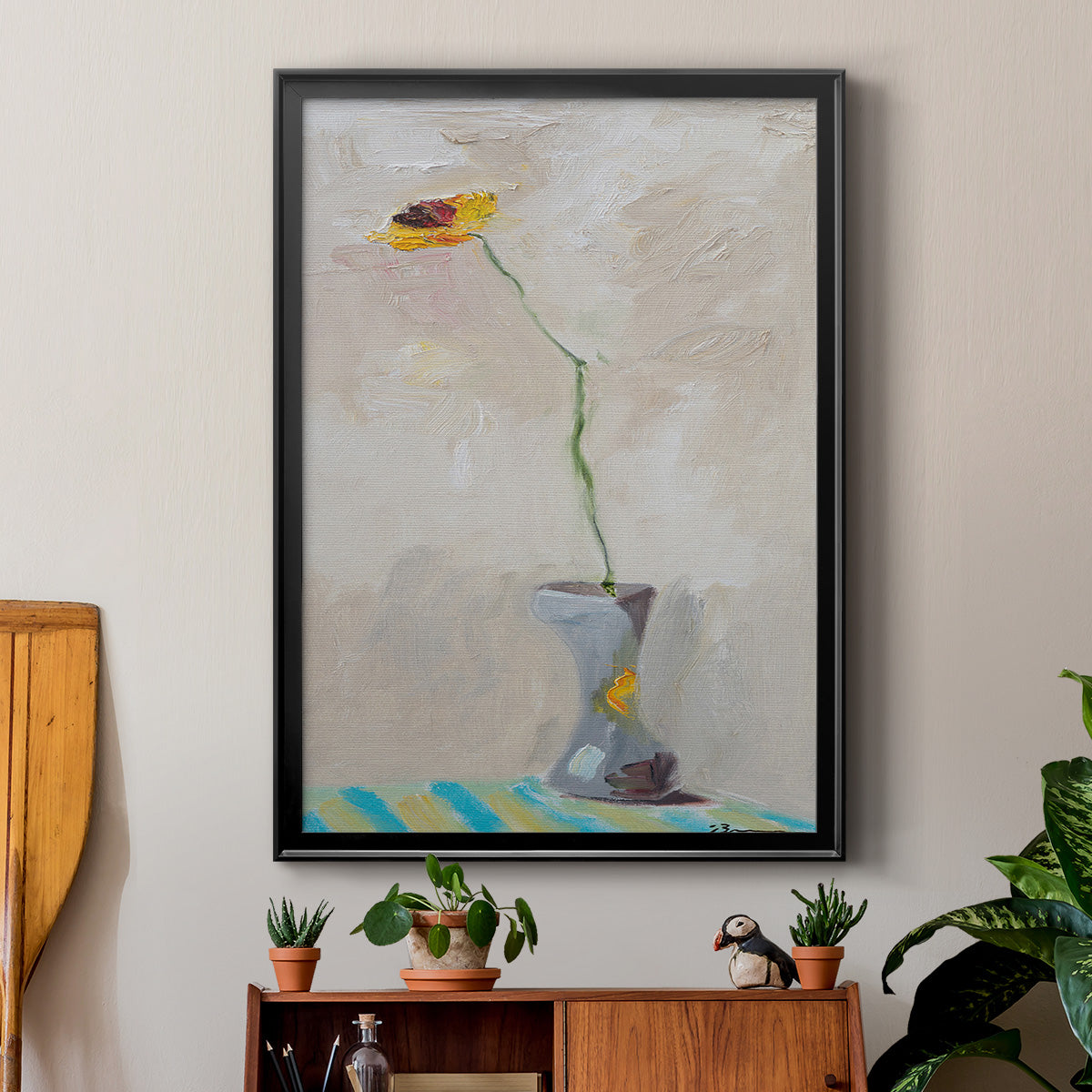 Single & Ready to Mingle - Modern Framed Canvas Print