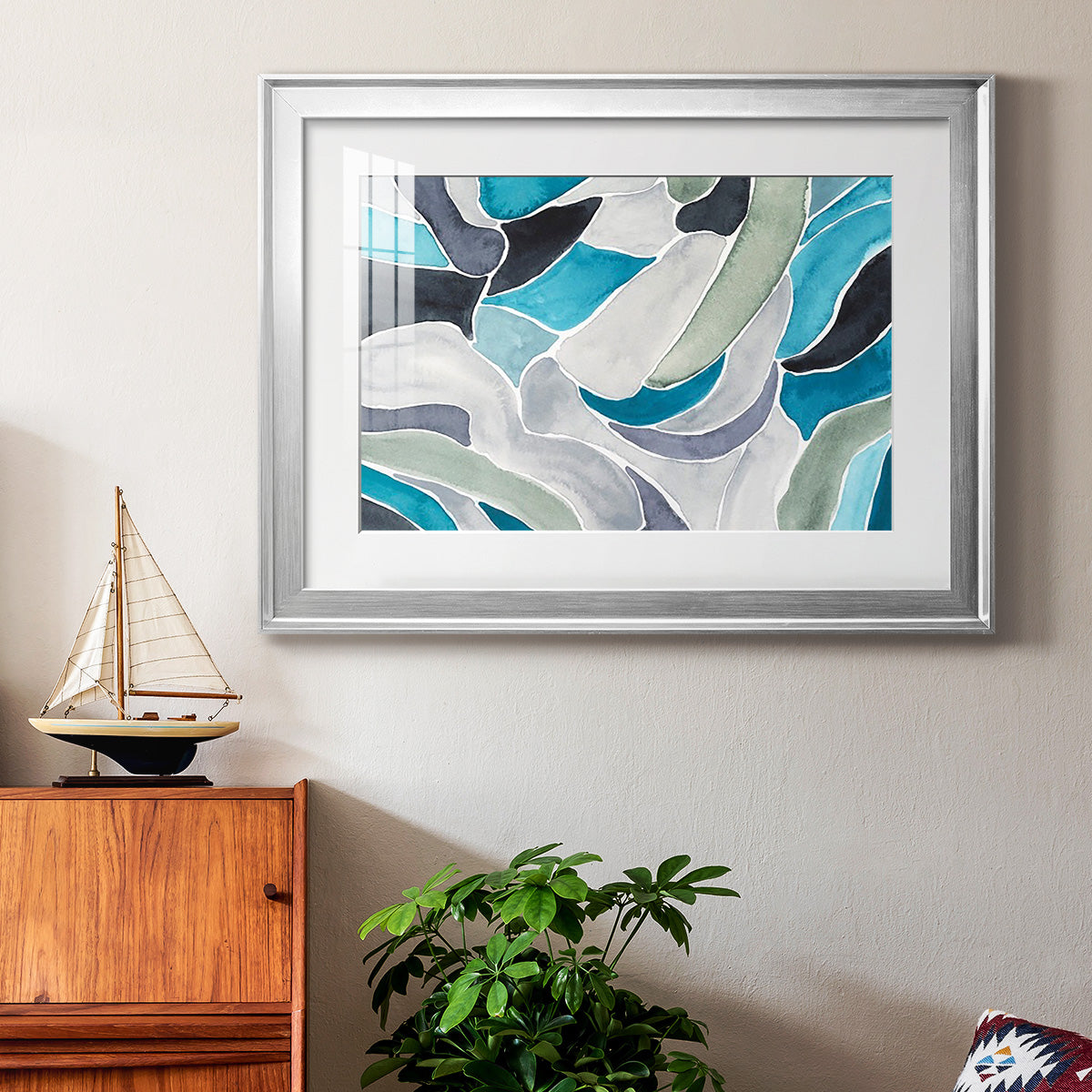 Subtle Billows I - Modern Framed Art Print