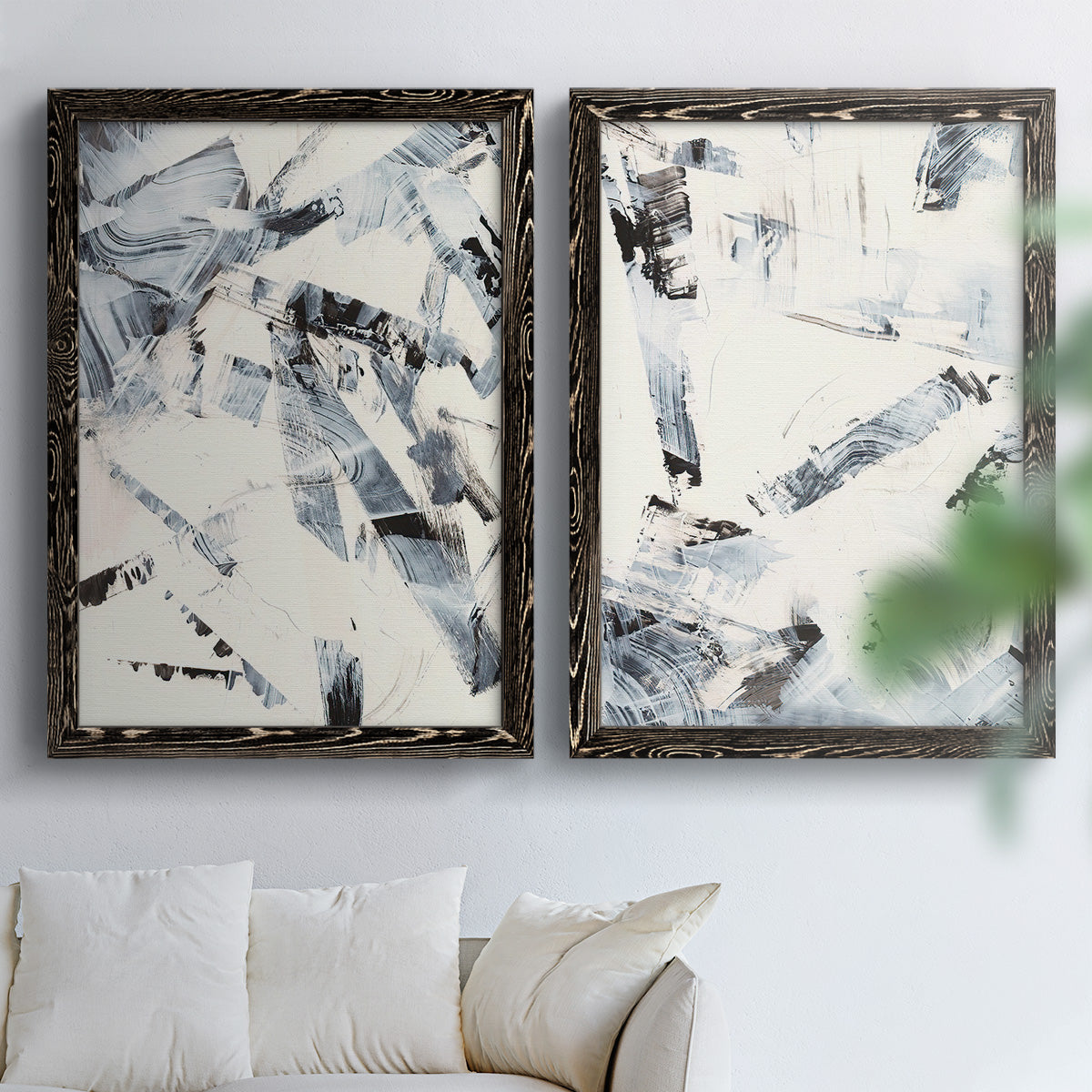 Fractured Ice I - Premium Framed Canvas 2 Piece Set - Ready to Hang