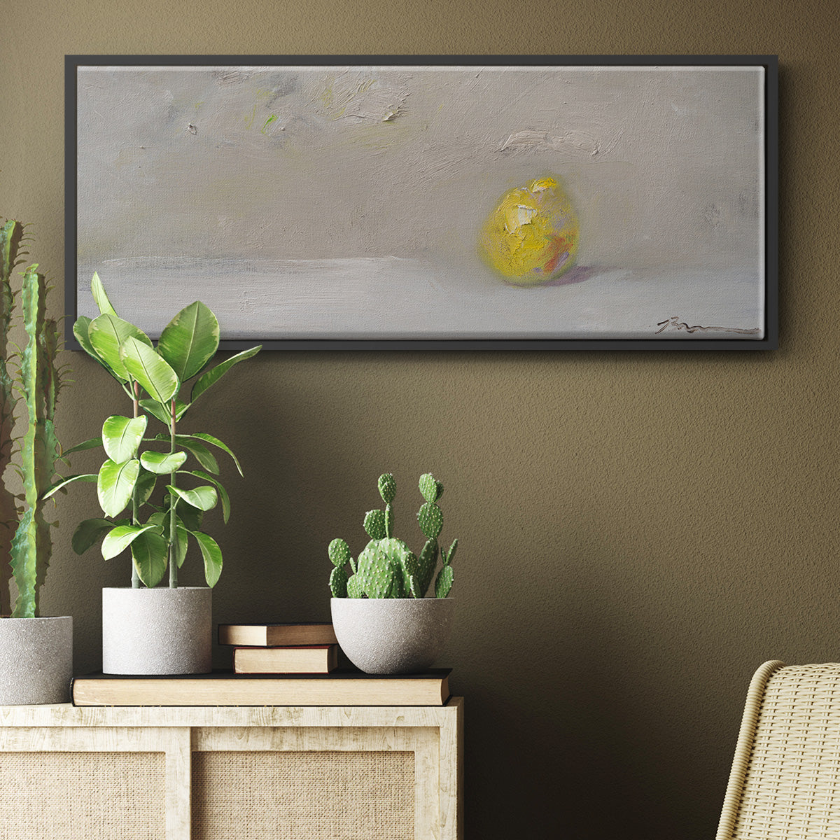 Lemon-Lime - Floater Framed Canvas Print