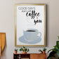Start With Coffee & You - Modern Framed Canvas Print