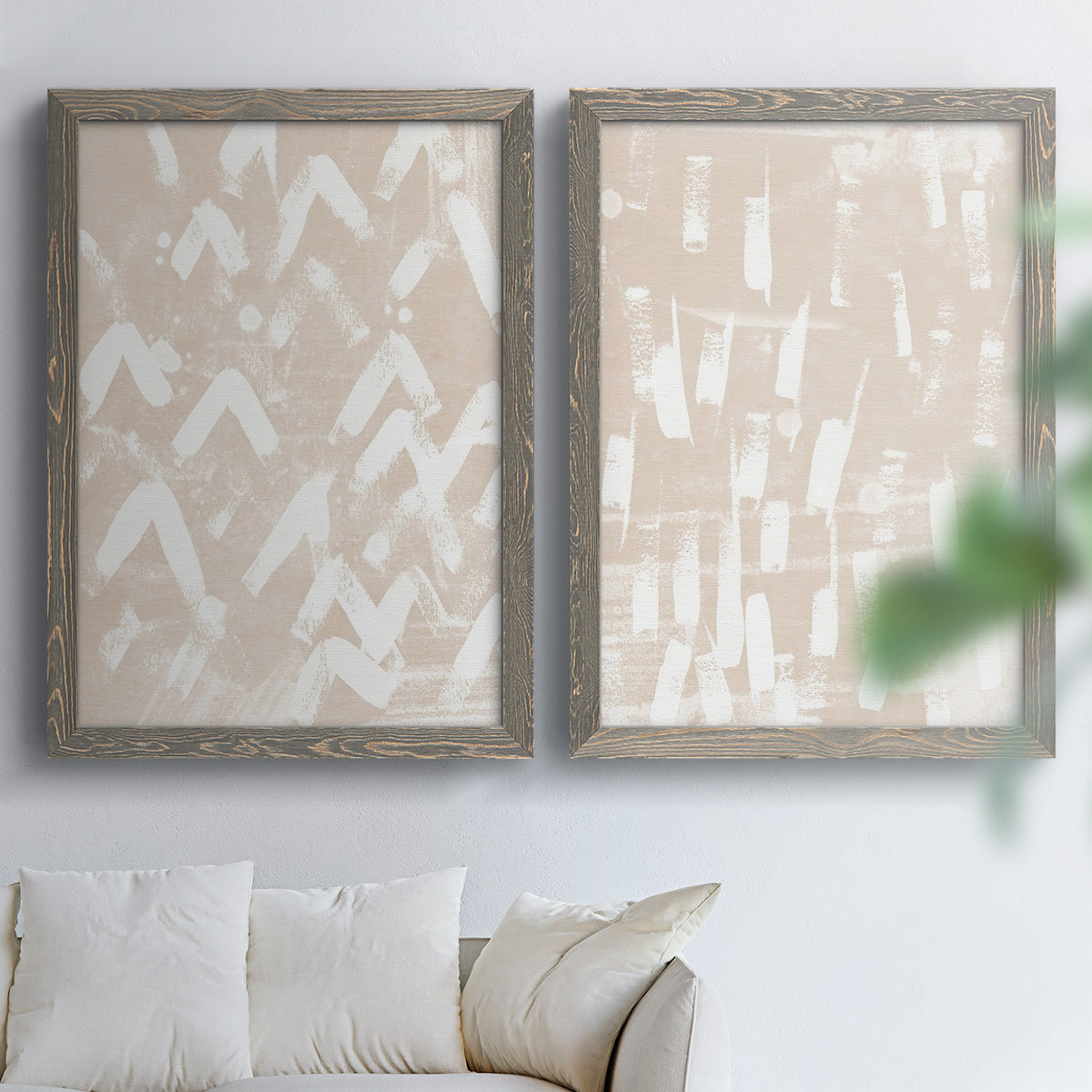 Earth Etching III - Premium Framed Canvas 2 Piece Set - Ready to Hang