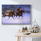 Christmas Rush - Framed Gallery Wrapped Canvas in Floating Frame