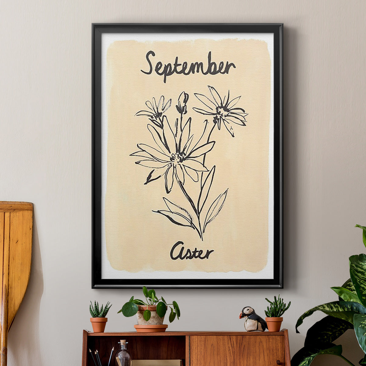 Birth Month IX - Modern Framed Canvas Print