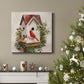 Holly Berry Birdhouse-Premium Gallery Wrapped Canvas - Ready to Hang