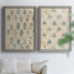 Vintage Blockprint I - Premium Framed Canvas 2 Piece Set - Ready to Hang