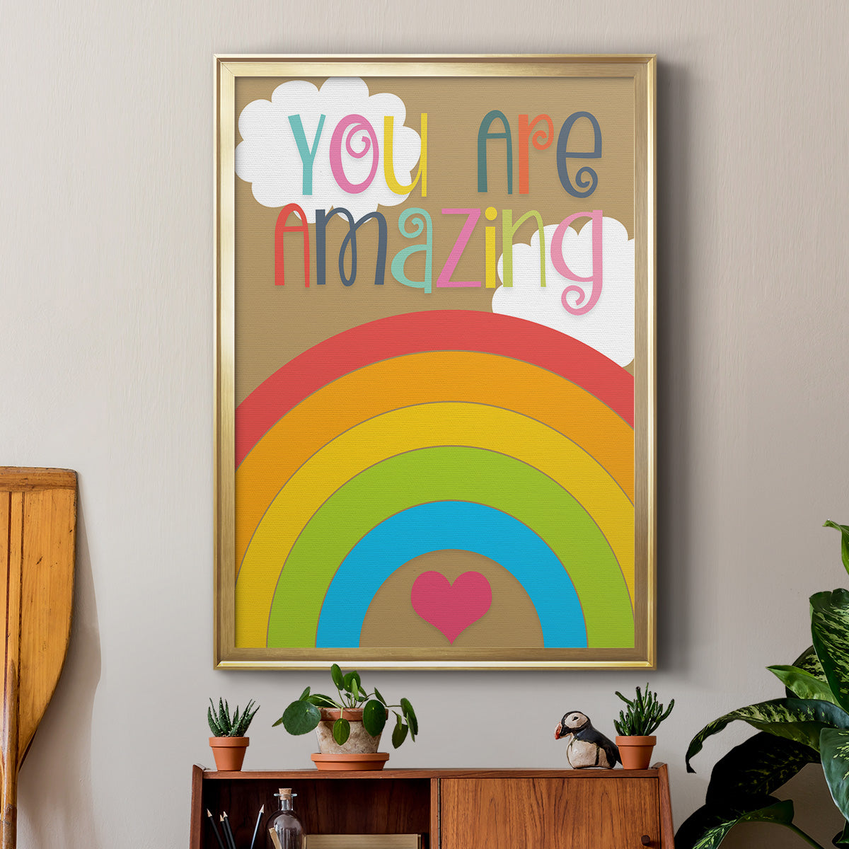 You Are Amazing - Modern Framed Canvas Print