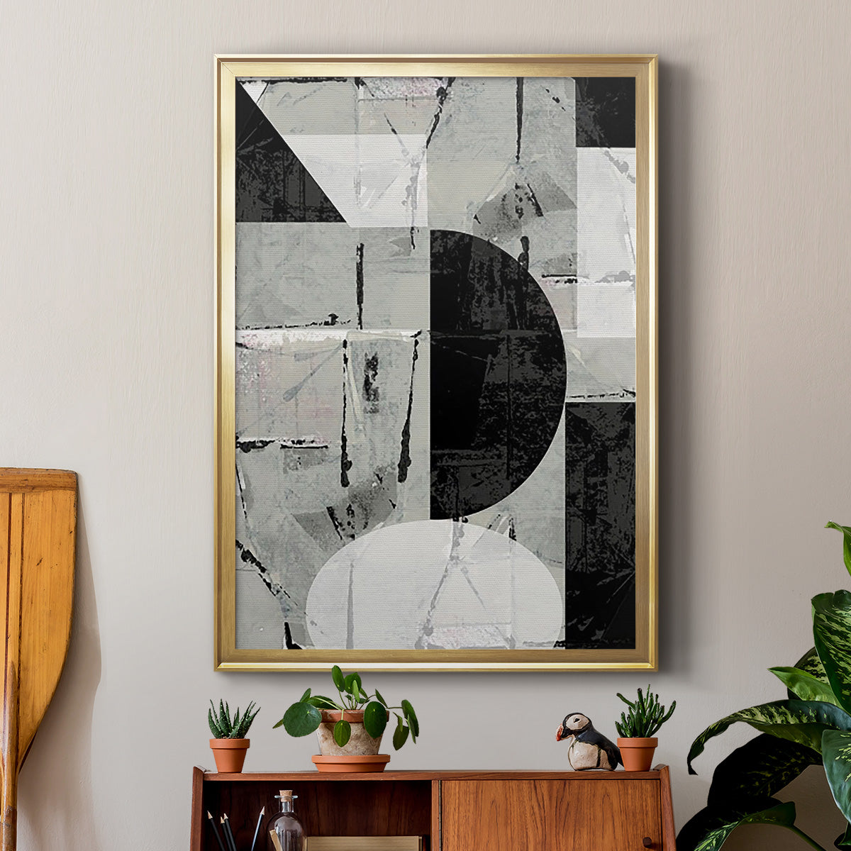Abstract Neutrality I - Modern Framed Canvas Print