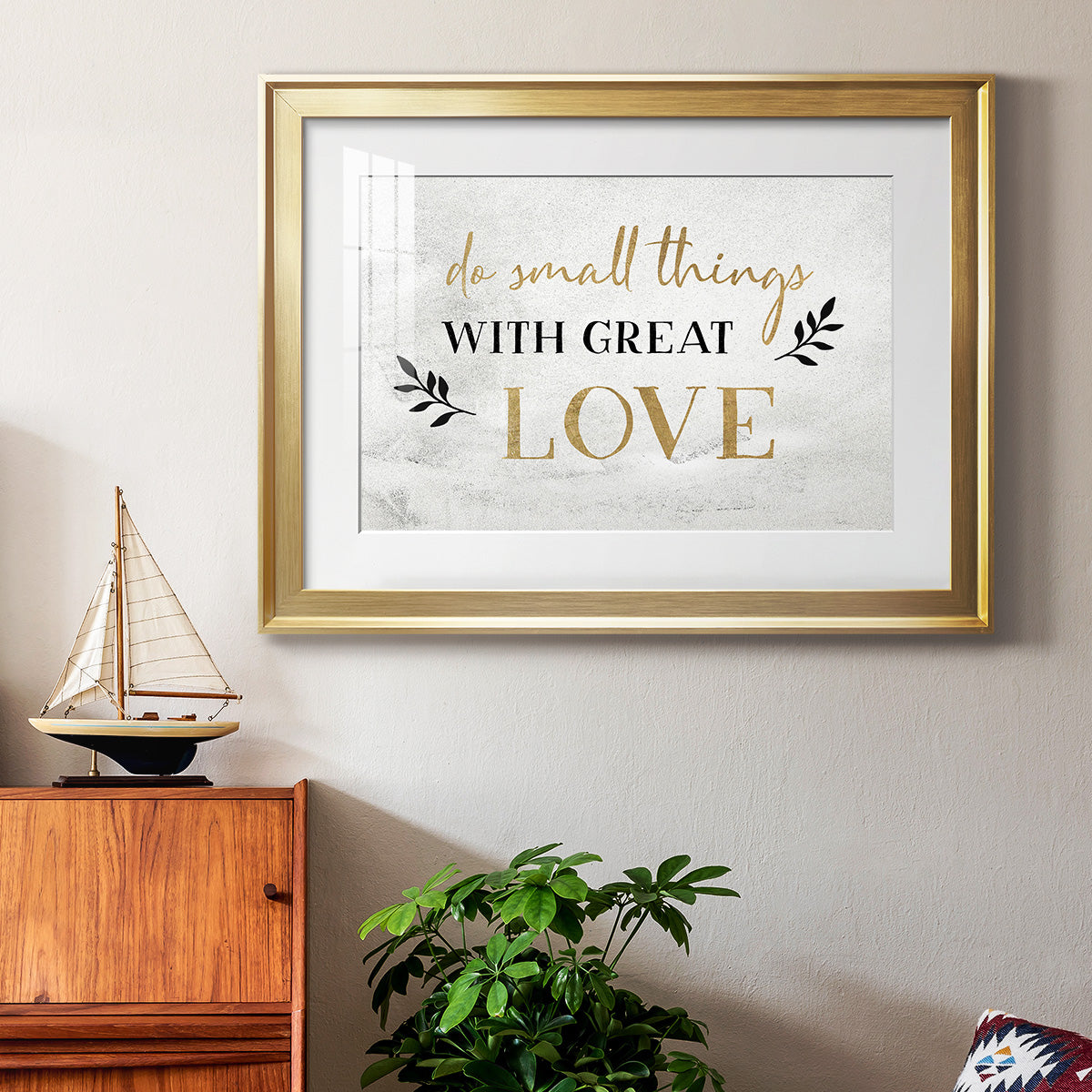 Small Things Gold Premium Framed Print - Ready to Hang