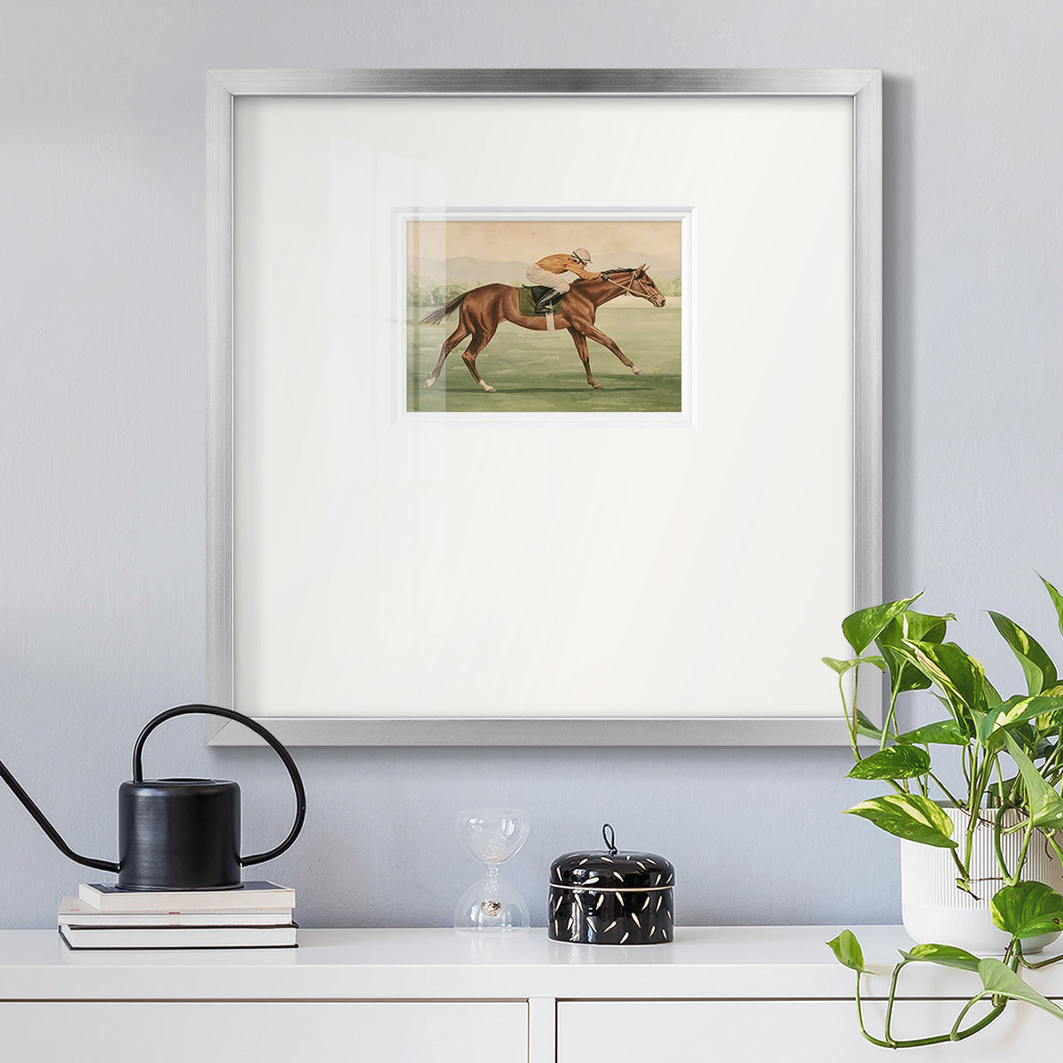 Vintage Equestrian II Premium Framed Print Double Matboard