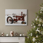 Christmas Tractor - Premium Gallery Wrapped Canvas  - Ready to Hang