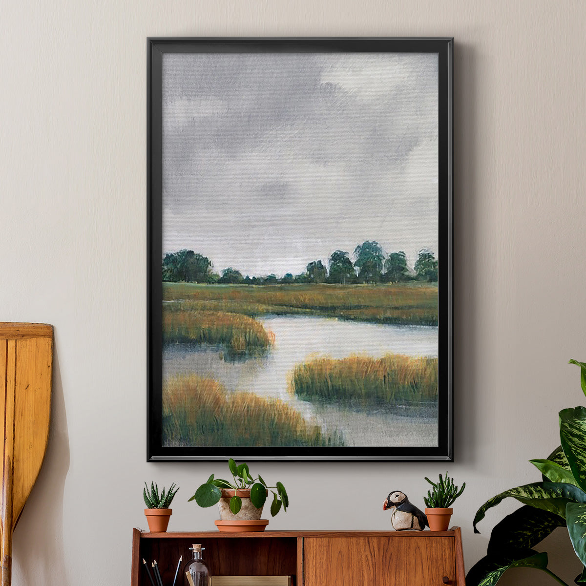 Salt Marshes II - Modern Framed Canvas Print