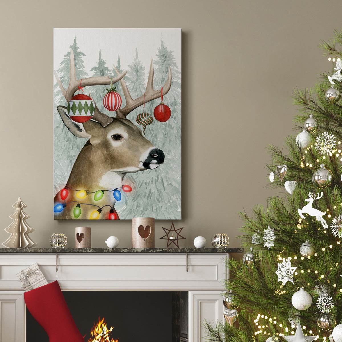 Festive Forest Collection B Premium Gallery Wrapped Canvas - Ready to Hang